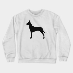 Black Great Dane Silhouette Crewneck Sweatshirt